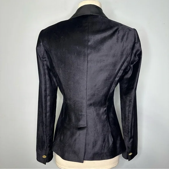 Ted Baker Women’s London Katcia Velvet Tuxedo Blazer Jacket Size 2, US-4 $257